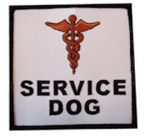 Caduceus Service Dog Patch, Large